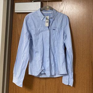 NEW Abercrombie & Fitch light blue button down shirt sz large